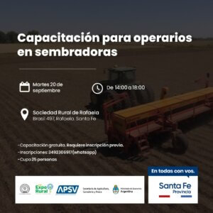 Lee más sobre el artículo Capacitaciones para Operarios de Sembradoras y Cosechadoras