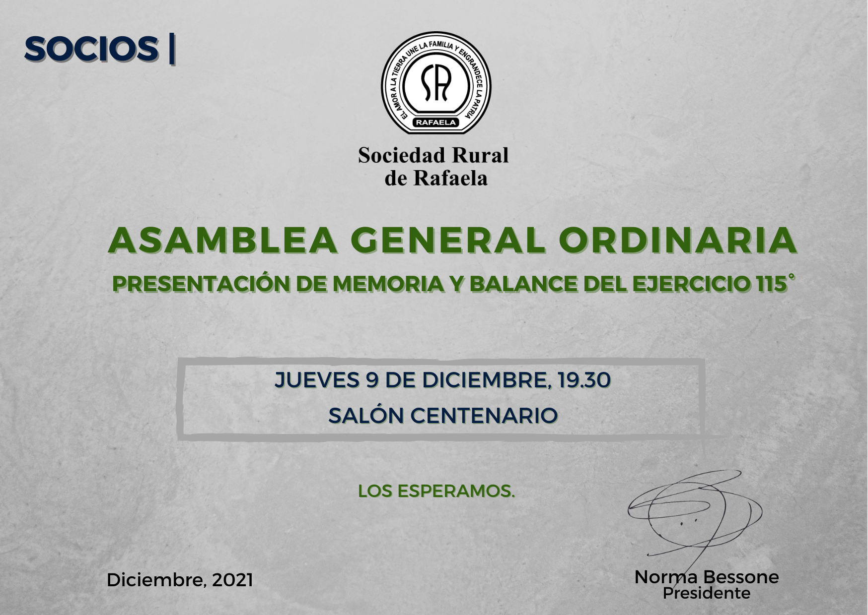 En este momento estás viendo ASAMBLEA  GENERAL  ORDINARIA