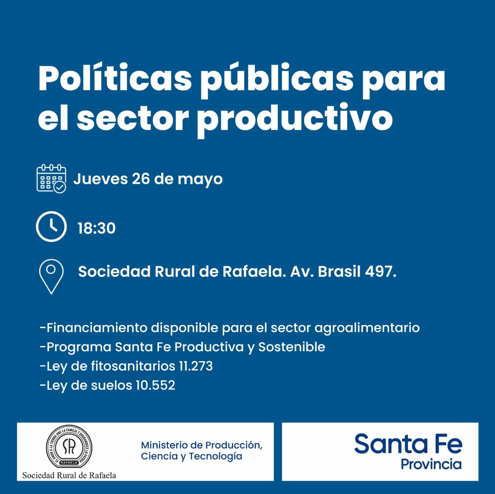 En este momento estás viendo Charla Informativa: Políticas públicas para el sector productivo